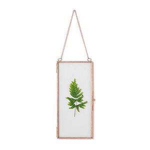 Marco de Fotos Colgante de Vidrio y Metal para Decoración del Hogar, con Vidrio de Doble Cara, Marcos de Fotos Decorativos Personalizados - Product Image 1