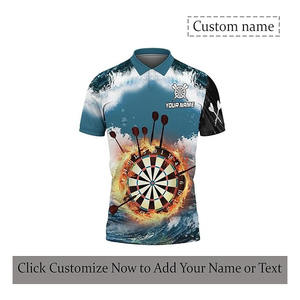 เสื้อดาร์ทคุณภาพสูง ระบายอากาศ ป้องกันแบคทีเรีย แห้งเร็ว ผลิตจากโพลีเอสเตอร์ 100% สีพื้น สำหรับผู้ชายและผู้หญิง ขายส่ง - Product Image 5