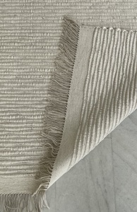 AISHA FABS CHARLIE Direct Factory Luxury Indian Woolen Handwoven Multi-Textured <b>Thick</b> Eco-Friendly Durable White Area <b>Rug</b> - Product Image 2
