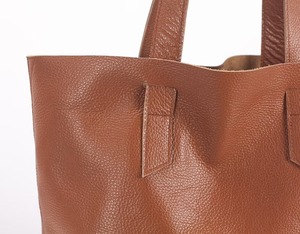 Sac fourre-tout portable en cuir véritable à fermeture éclair, couleur unie, grande capacité, fait main, pour femme, collection 2025 LTB-0211 - Product Image 2