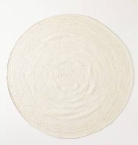 100% Natural Jute Hemp Braided Round Scallop <b>Rug</b> Handmade Boho Farmhouse Eco Friendly Custom Size Carpet - Product Image 2