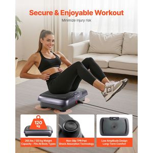 Allenamento con piastra vibrante per macchina per esercizi e Fitness con piattaforma per tutto il corpo nero in movimento - Product Image 5