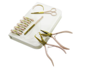 Hair Extension Application Kit with Tape Sealing Pliers Micro <b>Ring</b> Tool Hook Needle Threader <b>Clips</b> and Scissors - Product Image 4