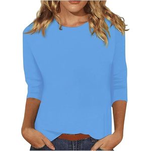 Camiseta de Manga Larga Casual para Mujer, Corte Clásico, Uso Regular, Tres Cuartos, Gran Venta de Invierno - Product Image 1