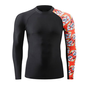 Customize Your Own Logo Sublimated Full Sleeve MMA Rash Guard <b>Compression</b> <b>Shirt</b> BJJ Rash Guard for Men's - Product Image 2