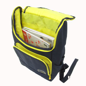 Mochila escolar moderna con bloques de color, tela resistente al agua, compartimento acolchado interno para portátil de 15.6 pulgadas y mochila escolar. - Product Image 5