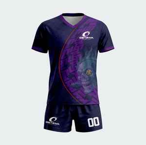 Uniforme de pickleball 100% polyester anti-UV, col rond, manches courtes, logo sur le devant, nom d'équipe personnalisé, été, unisexe - Product Image 2