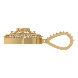 Pendentif hip-hop au design unique en or jaune et blanc 10 carats avec de vrais diamants SI prix de gros bijoux breloques - Product Image 3