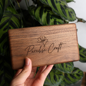 Caja de Joyería de Madera con Tapa, Forrada en Terciopelo Beige, con Compartimento para Guardar Anillos y Bandeja Organizadora - Product Image 6