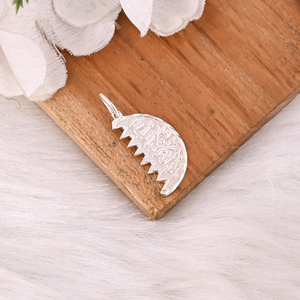 Collar con Colgante de Luna Creciente de Plata de Ley 925 Hecho a Mano, Diseño Vintage, para Compromisos - Product Image 3