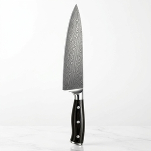 Cuchillo de Chef de Acero de Damasco, Hoja de Acero con Patrón, Mango de Madera Cómodo, Cuchillo de Cocina Profesional Hecho a Mano, Alto Rendimiento - Product Image 3