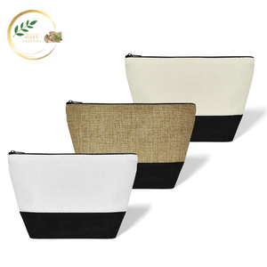 Bolsa de Cosméticos de Yute con Impresión Personalizada, Organizador de Maquillaje Ecológico y Natural para Viajes - Product Image 2