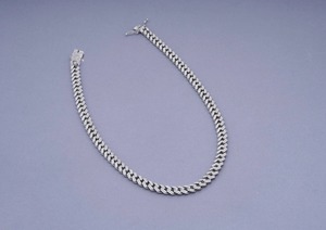 Cadena Cubana de Plata de Ley 925 con Diamantes y Baño de Oro de 18k para Ceremonias de Boda, Disponible para Venta al Por Mayor - Product Image 4