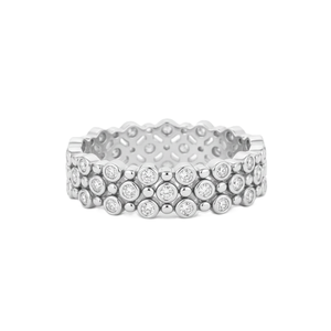 DEF Color VS VVS Clarity Round Lab Diamond Bubble Gold <b>Ring</b> 10K 14K 18K Solid Gold Bridal Cocktail Engagement <b>Ring</b> IGI Certified - Product Image 3