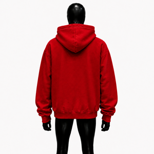 Red Oversized Zip Up Hoodie <b>White</b> Graphic Print Unisex Streetwear Fashion Full Zipper Hooded <b>Sweatshirt</b> For <b>Men</b> Women Casual - Product Image 2