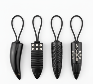 Bouton artisanal en corne de buffle polie de qualité supérieure, écologique, à forme naturelle, avec attache à boucle, pour vestes, manteaux et sacs - Product Image 1