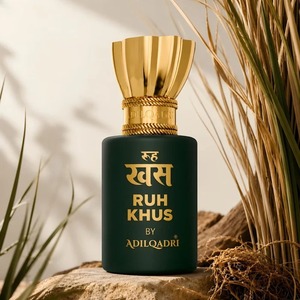 Huile de parfum Ruh Khus Attar 5,5 ml, non alcoolisée, parfum boisé et herbal longue durée pour hommes et femmes - Product Image 1