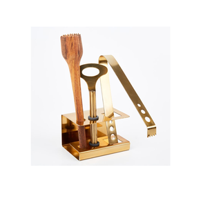 Juego de herramientas de barra de latón chapado en oro de buena calidad, juego de whisky personalizado, juego de herramientas de bar profesional, accesorios de bar - Product Image 1