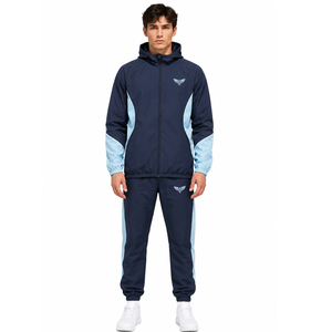 Retro Color Block Hooded Tracksuit Men Women Full Zip Windbreaker Jogger Set Lightweight Sportswear Casual Streetwear Athletic - Product Image 2