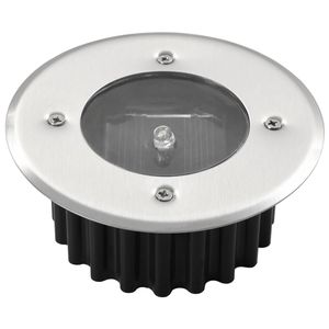 Luci da giardino a punto terra solari rotonde in 6 pezzi illuminazione ad alta efficienza energetica per spazi esterni - Product Image 2