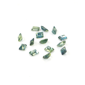 Saphirs bleu sarcelle naturels non traités, baguettes calibrées 2x4mm, pierres précieuses de saphir naturel facettées pour la création de bijoux - Product Image 3