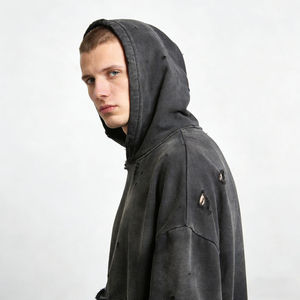 Sudadera con Capucha Premium de Invierno para Hombre, Estilo Vintage, Corte Holgado, Felpa de Algodón, Alta Calidad, Moda Casual Urbana - Product Image 5
