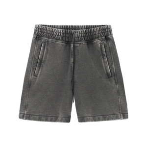 Pantalones Cortos Deportivos de Felpa 100% Algodón con Lavado Ácido Estilo Vintage para Hombre y Mujer al por Mayor - Product Image 3