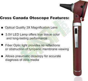 Otoscope portable de poche mini en fibre optique pour examen diagnostique des oreilles, avec pochette souple et embouts de spéculum auriculaire - Certifié CE, haute précision - Product Image 4