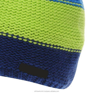 Bonnets d'hiver chauds en tricot acrylique à revers, les plus vendus, avec logo personnalisé pour hommes, bonnets coupe-vent, bonnet jacquard à lettres - Product Image 5