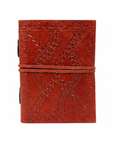 High Quality Genuine Leather Bound Journal Vintage Pattern <b>Diary</b> Wrap Around Strap Corporate Gift Manufacturer - Product Image 6