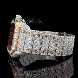 Premium Quality Moissanite Diamond Luxury Wristwatch Elegant Fashion <b>Watch</b> For <b>Men</b> Women And Special Occasions - Product Image 5
