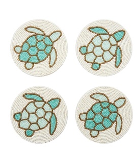 Handmade Seed <b>Beads</b> <b>Coaster</b>-Customizable Shape/Color/Size/Logo Unique Designs for Home & Party Use - Product Image 1