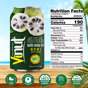 Jus de fruit de noni naturel de qualité supérieure 330ml Marque privée OEM ODM Prix de gros Fabricant ISO HALAL KOSHER - Product Image 5