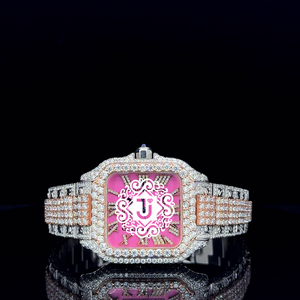 Montre de luxe en acier inoxydable de haute qualité, sertie de diamants, pour mariage et soirée, disponible au prix d'exportation - Product Image 1