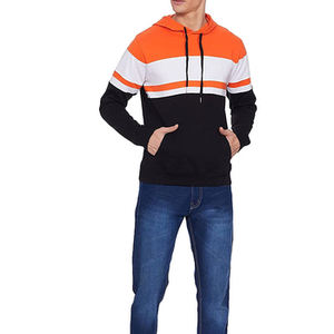 Sweat à capuche zippé pour homme, color block personnalisé, en molleton de coton, coupe oversize, avec poches, respirant, idéal pour l'hiver et le style décontracté - Product Image 2