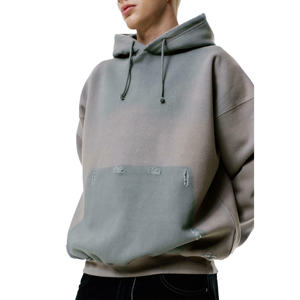 เสื้อฮู้ดดี้ผู้ชายผ้าฟลีซคอตตอน 100% คุณภาพสูง 400GSM พิมพ์ลายตามสั่ง ทรงหลวมใส่สบาย ระบายอากาศได้ดี แห้งเร็ว มีโลโก้ด้านหน้า เหมาะสำหรับฤดูหนาว - Product Image 3