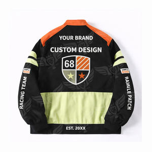 Chaqueta de Carreras Personalizada para Hombre, Chaqueta Bomber con Logotipo Bordado, Chaqueta de Equipo de Carreras Vintage, Fabricante Mayorista - Product Image 4