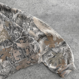 <b>Men's</b> High Quality Boxy Fit Vintage Cropped Heavyweight Hoodie 500 Gsm 100% Cotton Digital Print Real Tree <b>Camo</b> Pullover <b>Hoodies</b> - Product Image 5