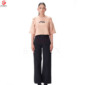 Women's Boxy <b>Crop</b> <b>Top</b> T-Shirt Regular Fit Premium Cotton Short Sleeve Breathable Eco-Friendly Fashion Tee for Casual Wear Custom - Product Image 2
