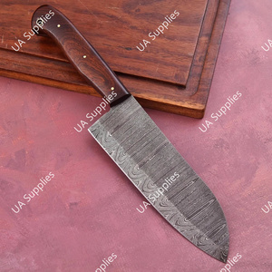 มีดทำครัวซันโตะกุเหล็กดามัสกัสคุณภาพสูงสุดจาก UA Supplies ด้ามจับแบบเต็มด้าม ทนทาน ผลิตด้วยมือ ขนาด 6-7.9 นิ้ว ใช้ได้ทั้งมือซ้ายและขวา - Product Image 2