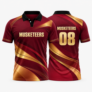 เสื้อคริกเก็ตปี 2026 สำหรับผู้ชายและเยาวชน เนื้อผ้าแห้งเร็ว ลายพิมพ์แบบซับลิเมชั่น ชุดยูนิฟอร์มคริกเก็ต ราคาถูก - Product Image 5