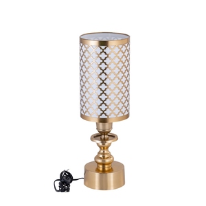 Hollow Carved Gold Metal <b>Table</b> Lamp Modern Moroccan Style <b>LED</b> <b>Bedside</b> Nightlight for Luxury Hotel Bedroom Home Decor - Product Image 2
