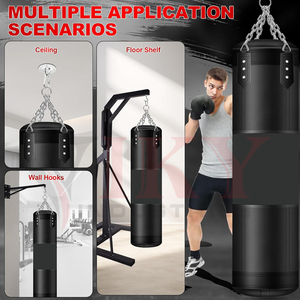 Sac de frappe absorbant les chocs pour l'entraînement de force et de vitesse, sac de frappe en cuir et sacs de sable, nouveau sac de boxe tendance 2026 - Product Image 4