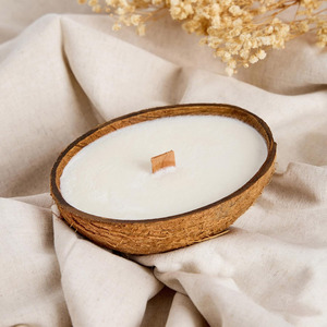 Relaxing scented <b>candles</b> great quality natural gift <b>sets</b> coconut shell bowl tealight <b>candle</b> - Product Image 6