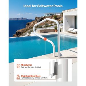 Rampe de piscine en acier inoxydable robuste de 48 x 32 pouces, capacité de charge de 220 lb, rail à soudure sans soudure pour échelle de piscine - Product Image 3