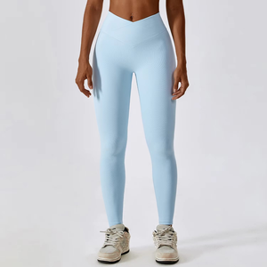 Women's Active <b>Leggings</b> High Quality Spandex/Polyester 220g Gym Fitness Sport Wear <b>with</b> <b>Pockets</b> Fashion Mid-Waist Yoga Pants - Product Image 6