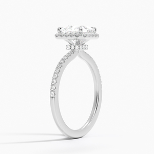 BOJ <b>Ring</b> 0100 Princess Cut 925 <b>Silver</b> Halo Stone Prong Setting <b>Solitaire</b> Diamond <b>Ring</b> 2ct D Color VVS1 Moissanite GRA Certified - Product Image 2