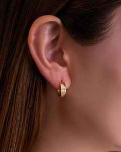 Pendientes de aro con diamantes de laboratorio talla marquesa para mujer, oro macizo de 14K, joyería elegante de última moda para mujer, regalo de boda. - Product Image 2