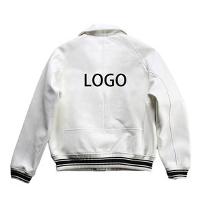 Chaqueta Bomber de Piel de Oveja Genuina para Hombre, Personalizada OEM, de Alta Calidad, Hecha a Mano, Estilo Vintage - Product Image 2