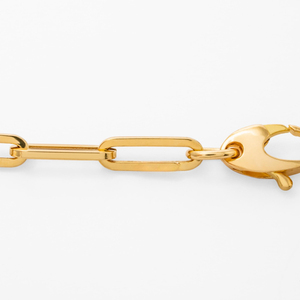 Collar de Oro Amarillo de 14K con Diamantes Cultivados en Laboratorio, Diseño de Cadena Eslabones Tipo Paperclip, Joyería Minimalista y Elegante, Regalo Perfecto para Ella, Ideal para Usar en Capas a Diario - Product Image 6